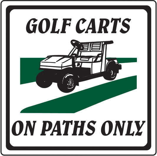 12" x 12" Aluminum Sign-Golf Carts on