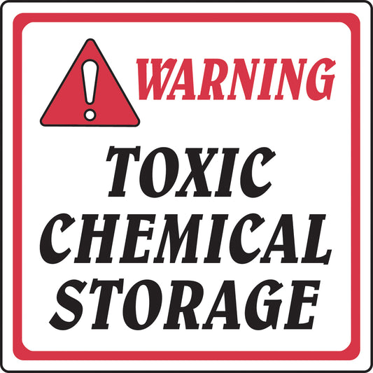 12" x 12" Aluminum Sign-Warning Toxic
