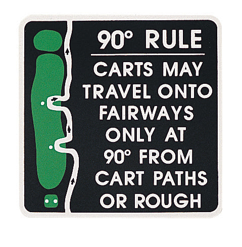 12" x 12" Aluminum Sign-90 Degree Rule