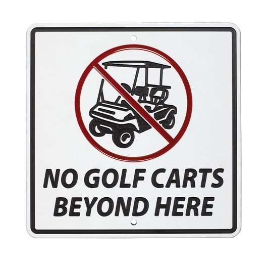 12" x 12" Green Line Sign-No Golf Carts