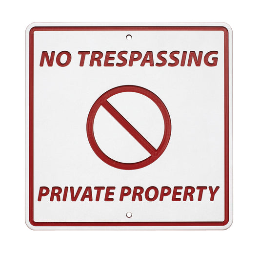 12" x 12" Green Line Sign-No Trespassing