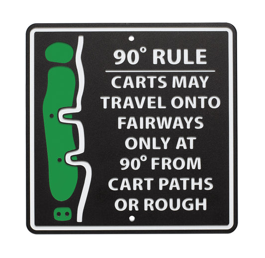 12" x 12" Green Line Sign-90 Degree Rule