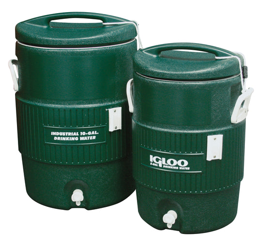 10 Gal. Plastic Igloo Cooler-Green