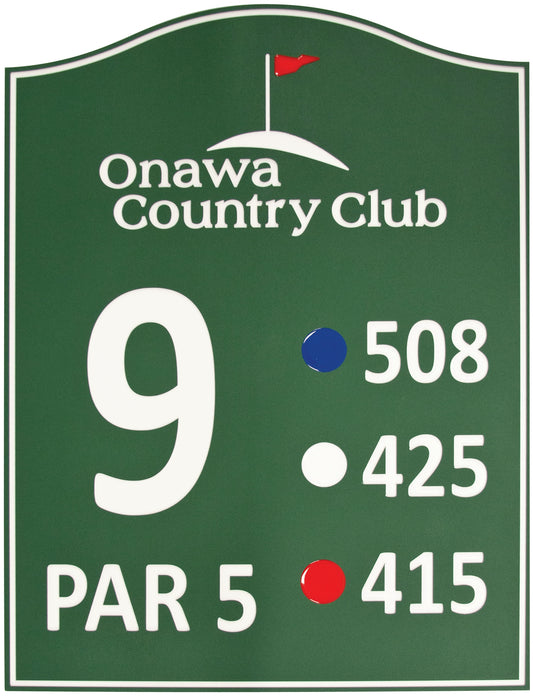 Curved Green Line Tee Sign without