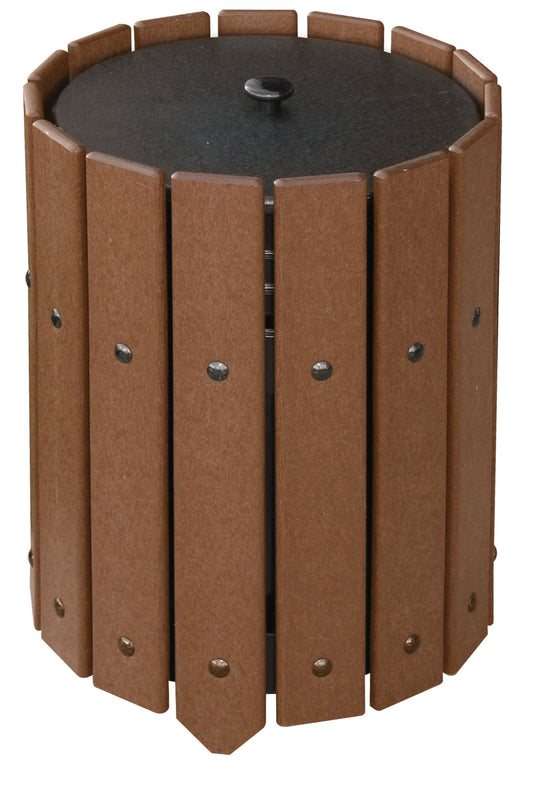 5 Gallon Round Green Line Trash