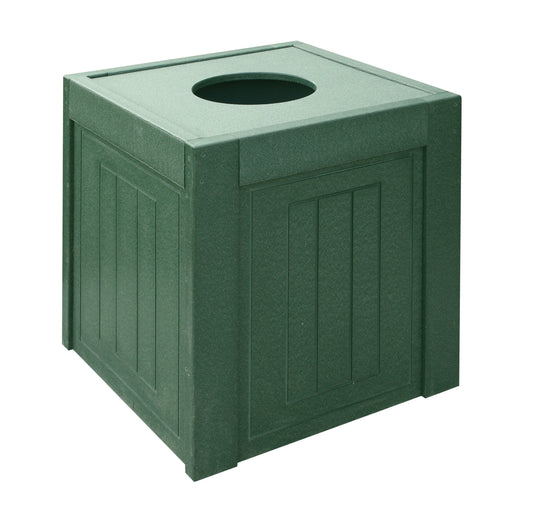 10 Gallon Square Green Line Trash