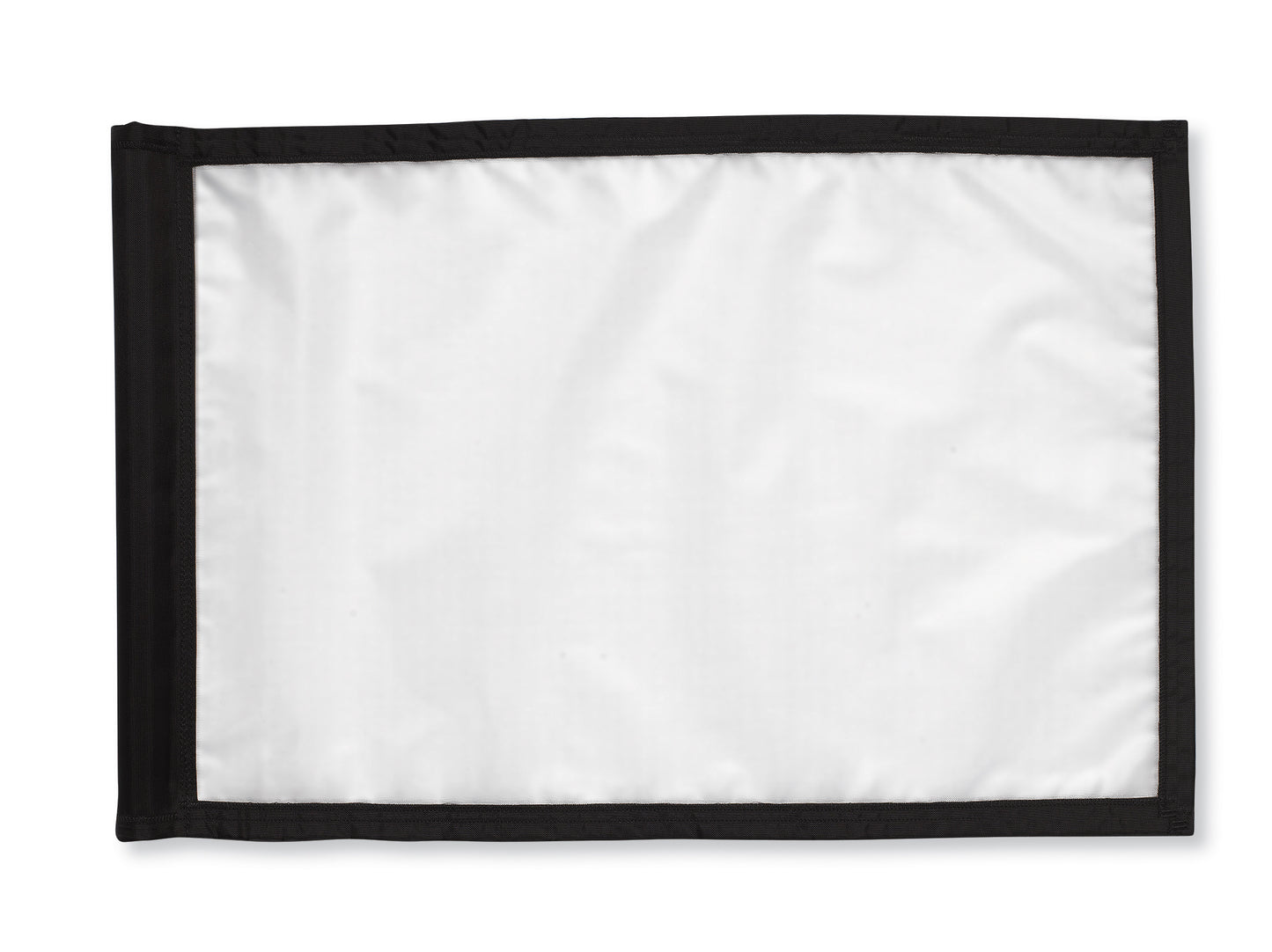 White/Black Tube and Border Plain Flag