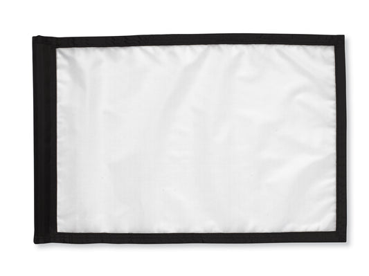 White/Black Tube and Border Plain Flag