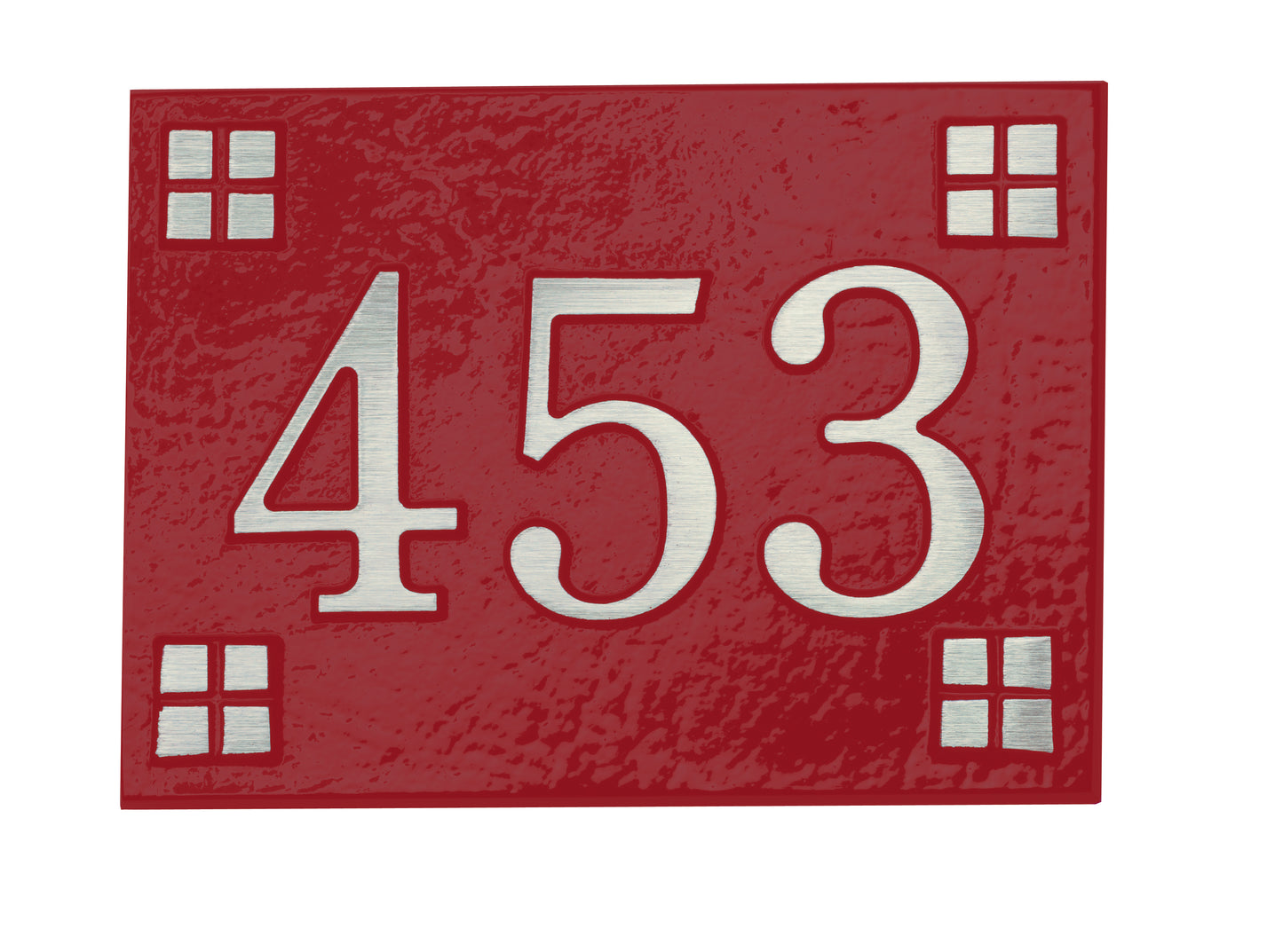 8" x 6" Black-Aluminum Yardage Marker