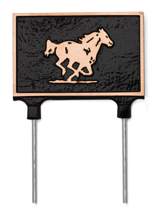 Rectangle Bronze Tee Marker-White