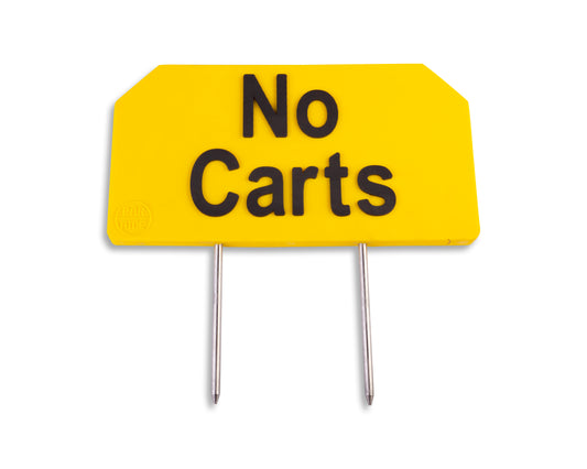 Wht/Grn, No Carts Past Here