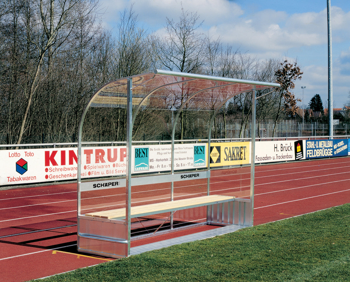 Innbytterbenk 3m med 4mm glass