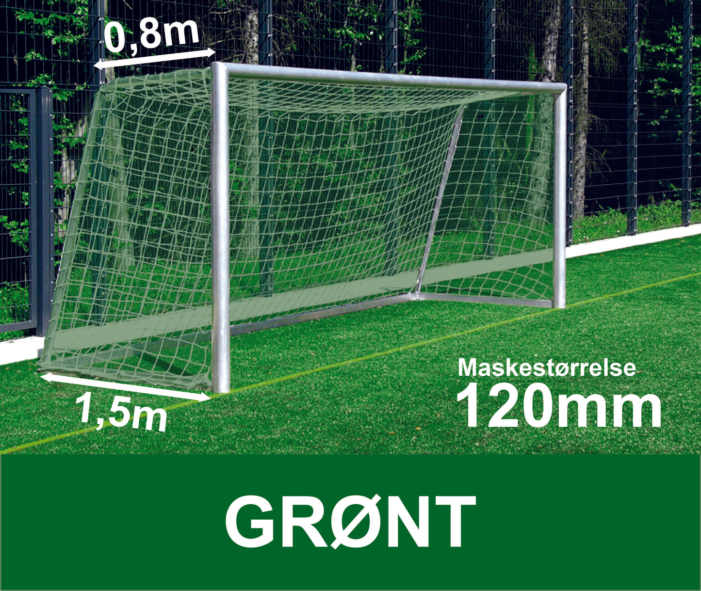 7'er nett fotballmål D:0,8/1,5 m