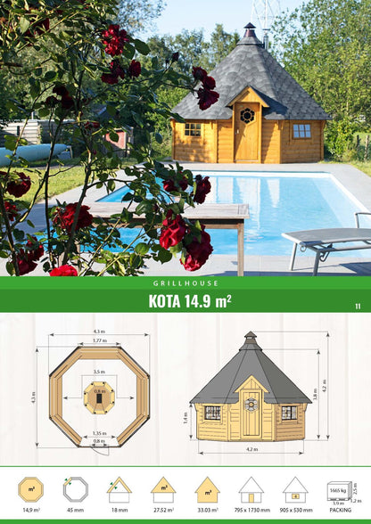 Grillhytte 15m²
