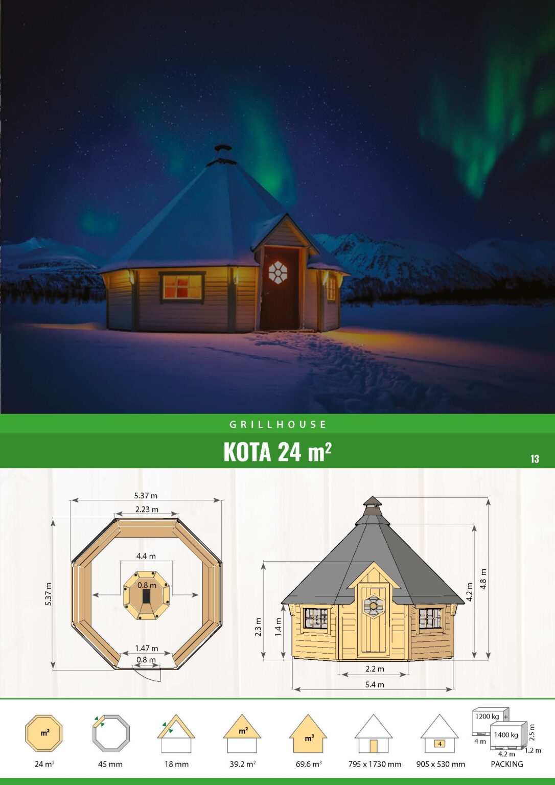 Grillhytte 24 m²