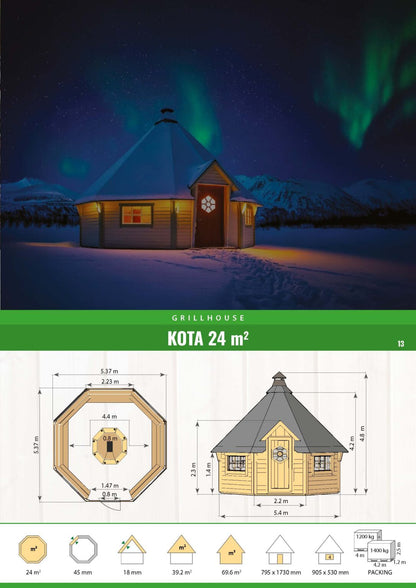 Grillhytte 24 m²