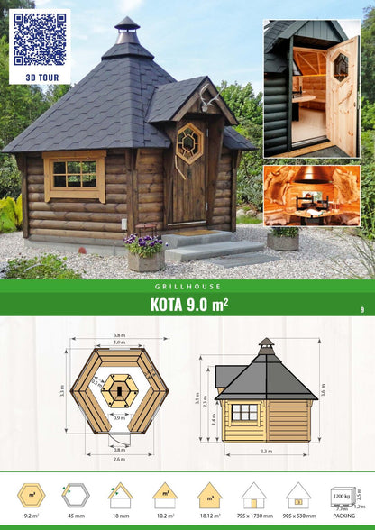 Grillhytte 9 m²