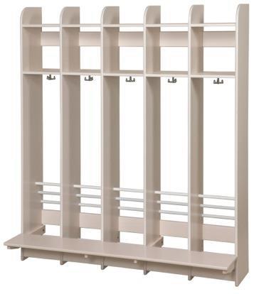 Norplay trolde garderobe all in - 3 sekt. med hvitpigmenteret benk