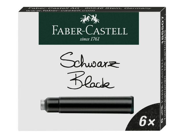 Blekkpatron FABER CASTELL sort (6)