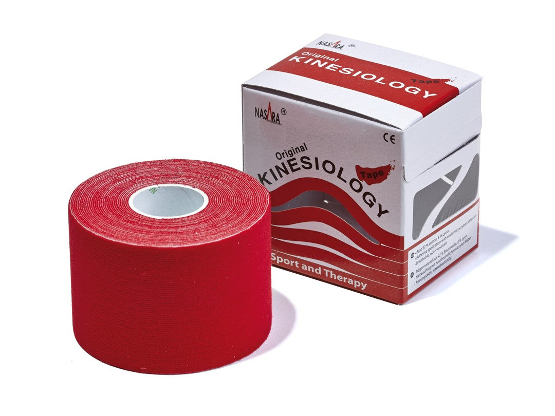 NASARA Kinesiologie Tape 5 m x 5 cm Rød