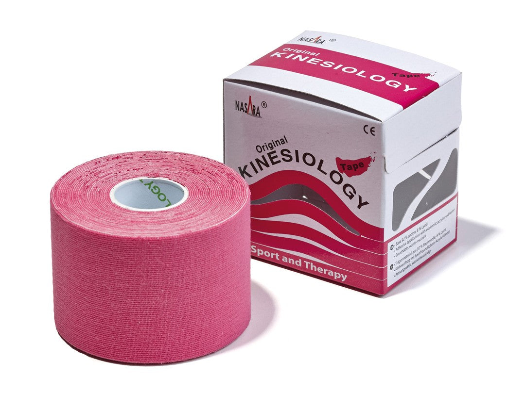 NASARA kinesiologi Tape 5 m x 5 cm Rosa