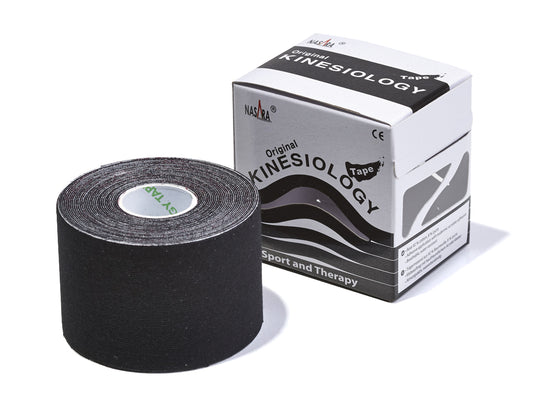 NASARA kinesiologi Tape 5 m x 5 cm Svart