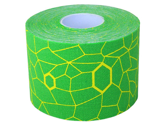 Thera-Band Kinesiologi Tape XactStretch, 5 m x 5 cm, Grønn/gul
