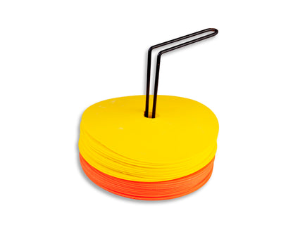 Markeringsskiver 24 stk Flate gummikjegler 15 cm diameter