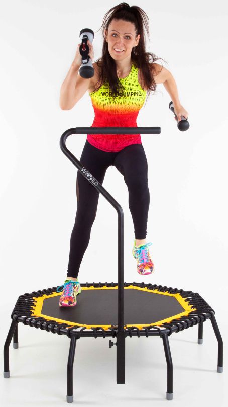 Original professional WOLD JUMPING Highspeed Trampoliner standard GUL