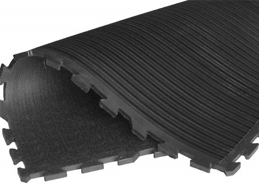 Sportsgulv puslematte XXL 120 x 90 x 1,7 cm - Svart