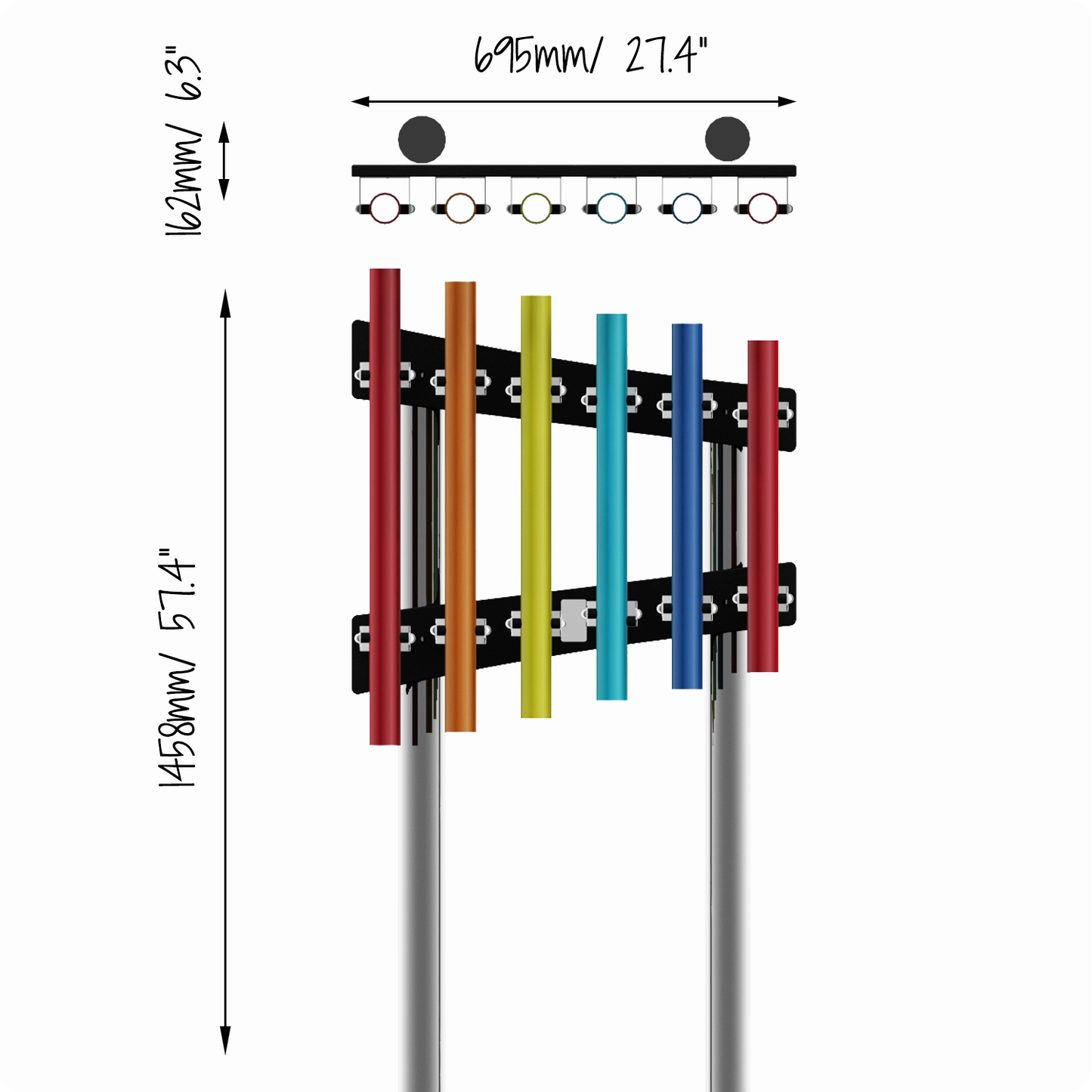 Rainbow Chimes, utendørs klokkespill