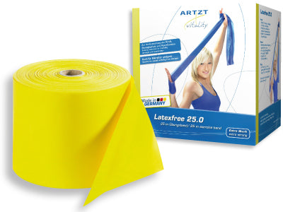 Artzt Vitality® Treningsbånd 25 m Lett - Gul