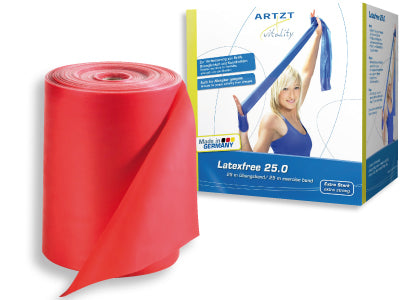 Artzt Vitality® Treningsbånd 25 m Medium - Rød