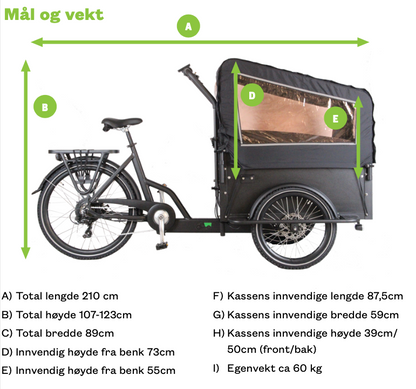 Trike 500 6 seter barnehagesykkel