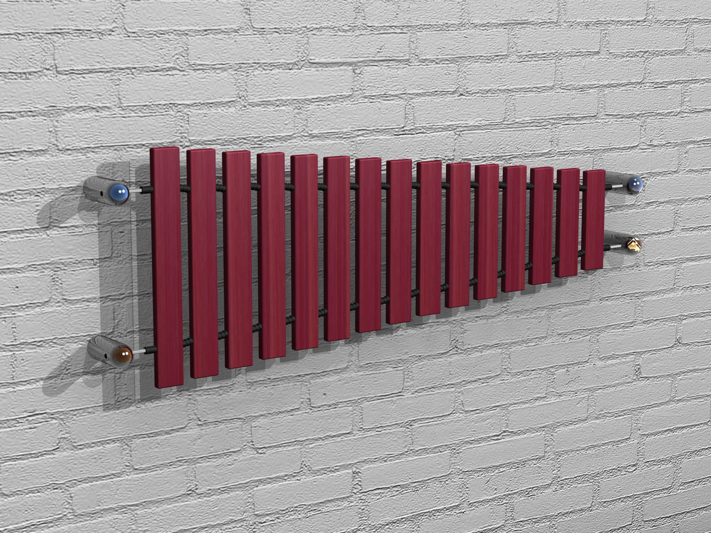 Wall Marimba, veggmontert utendørs marimba