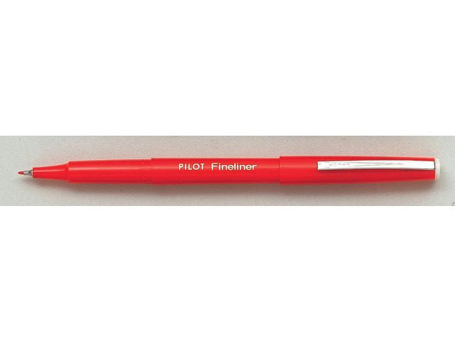 Fiberpenn PILOT Fineliner rød - 12 stk