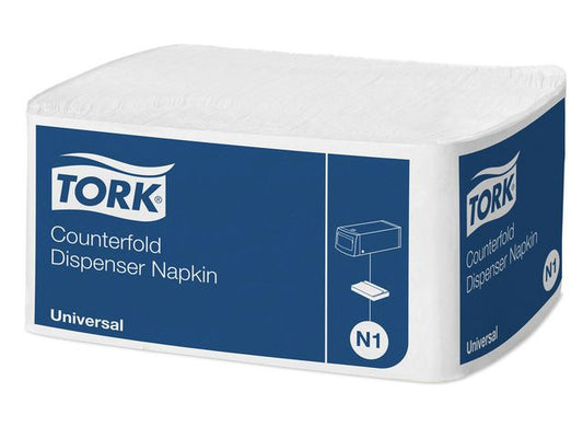 Dispenserserviett TORK 1L N1 hvit (300) - 24 pakk