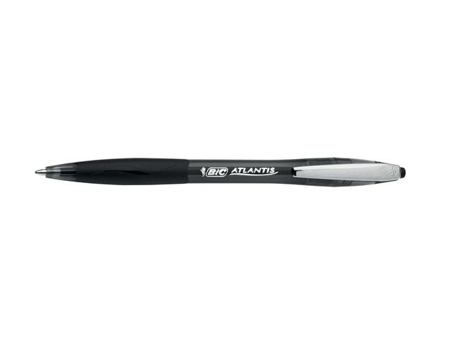 Kulepenn BIC Atlantis 1,0 sort - 12 stk