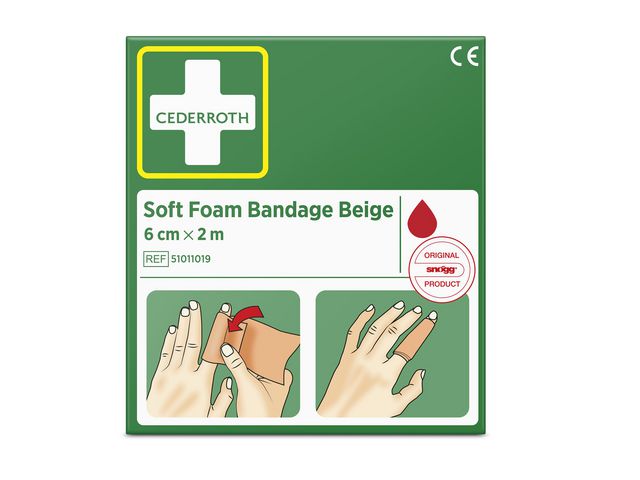 Bandasje CEDERROTH Soft Foam 2m beige