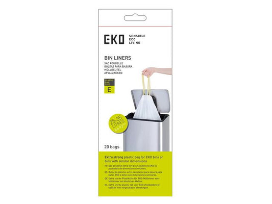 Avfallspose EKO E 55x70 25-35L hvit (12)