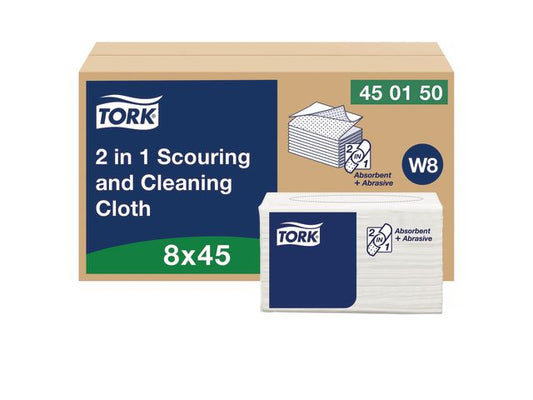 Klut TORK W8 rengjøring 2-i-1 hvit (45)