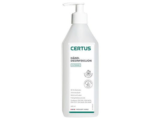 Hånddesinfeksjon CERTUS flyt pump. 0,6L