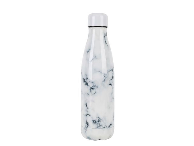 Termoflaske IDRINK 500ml marmor hvit
