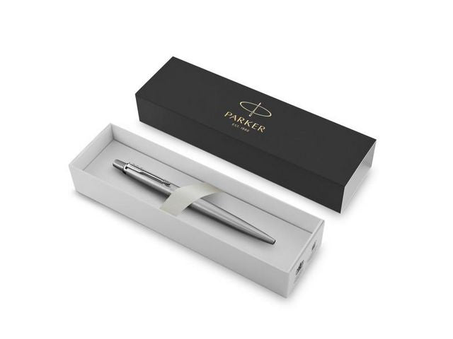 Kulepenn PARKER Jotter r.steel chr blå