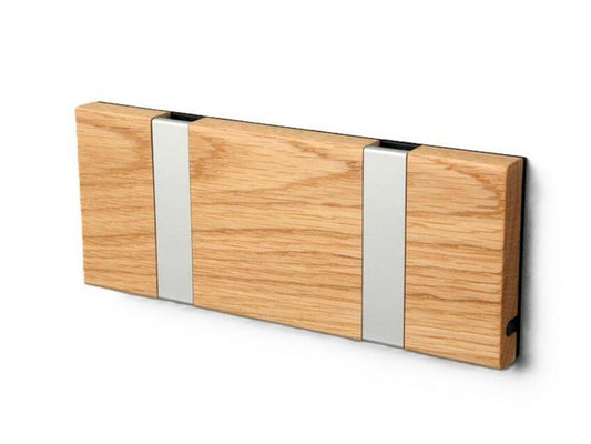 Klesknagg KENSON knax 2 kroker grå/eik