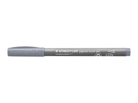 Fiberpenn STAEDTLER brush grå