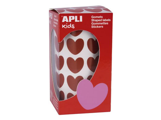 Stickers APLI hjerte rød 20x18mm (900)