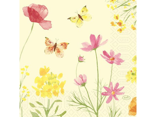 Serviett DUNI 3L 33cm Poppy field (50)