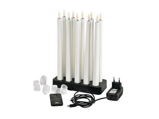 Antikklys DUNI led m/ladestasjon (10)