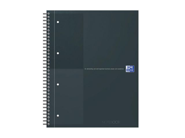 Notatbok OXFORD int. A4+ rutet sort